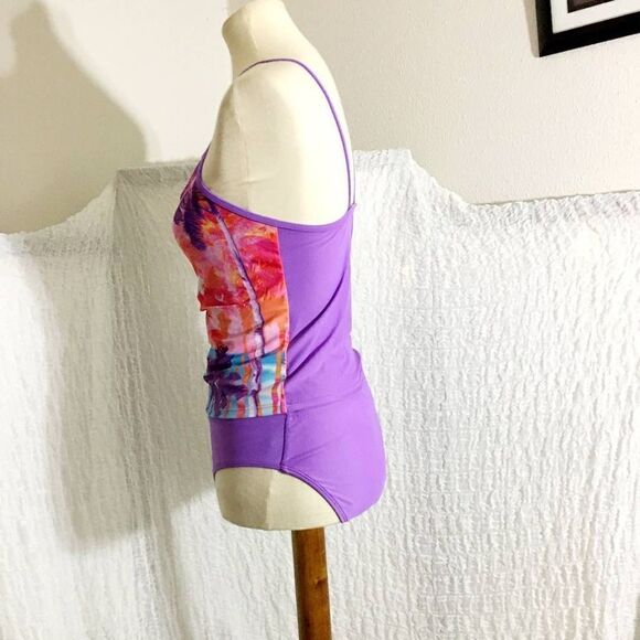Circo Purple Two Piece Tankini Swimset Size 14-16 ( Girls ) - Picture 4 of 7